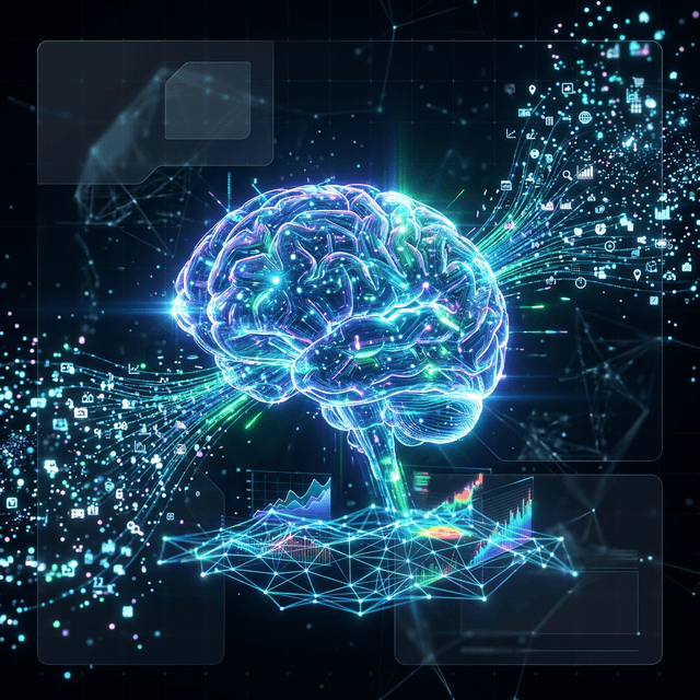 Conceptual interface illustrating predictive AI marketing analytics and audience forecasting.